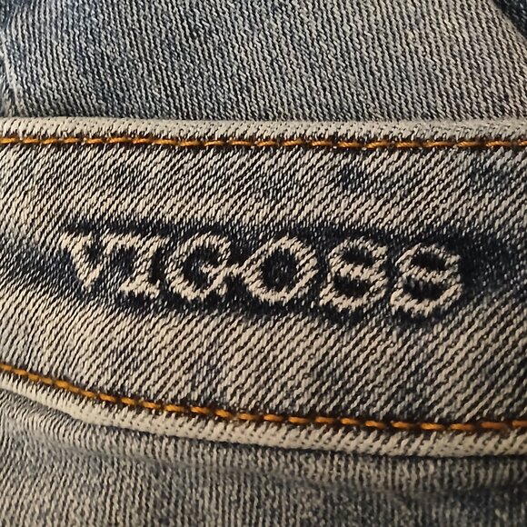 Vigoss Jeans Size 14 Jagger Skinny Distressed Blue Denim Stretch Mid Rise - Picture 7 of 10
